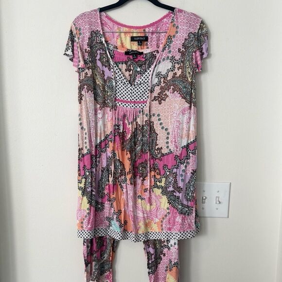 Ellen Tracy Multi-colored Pajama Set L - Picture 1 of 7
